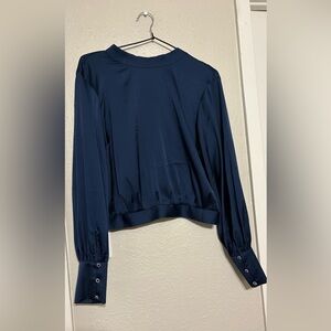Elegant Navy Blue Women's Top